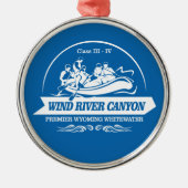 Wind River Canyon (rafting 2) Metalen Ornament (Voorkant)