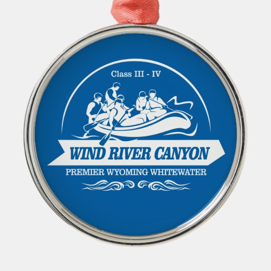 Wind River Canyon (rafting 2) Metalen Ornament (Voorkant)