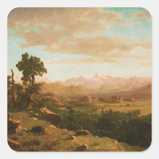 Wind River Country - Albert Bierstadt Vierkante Sticker (Voorkant)