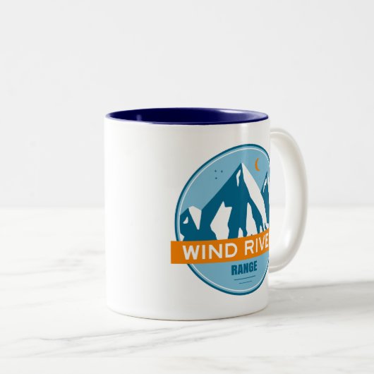Wind River Mountain Range Tweekleurige Koffiemok (Voorkant rechts)