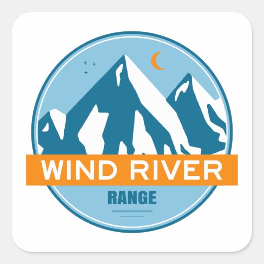 Wind River Mountain Range Vierkante Sticker (Voorkant)