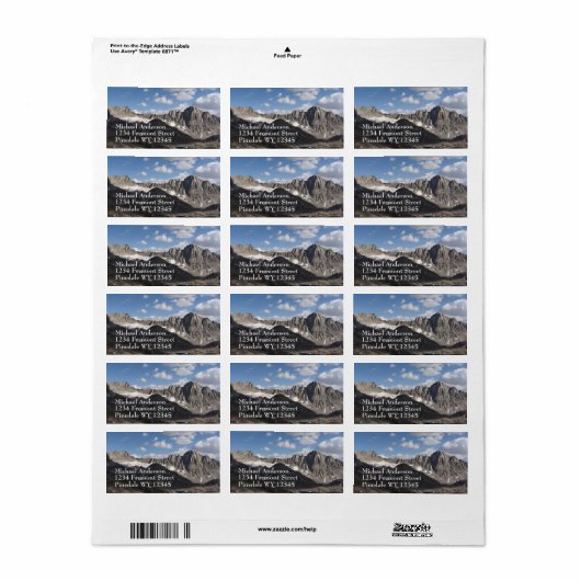 Wind River Range Etiket (Full Sheet)
