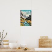 Wind River Range Wyoming Reis Kunst Vintage Poster (Keuken)