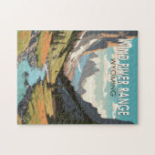 Wind River Range Wyoming Reizen Kunst Vintage Legpuzzel (Horizontaal)