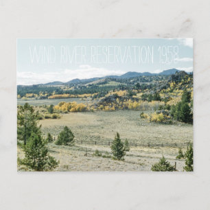 Wind River Reservering 1958 Wyoming Landschap Briefkaart