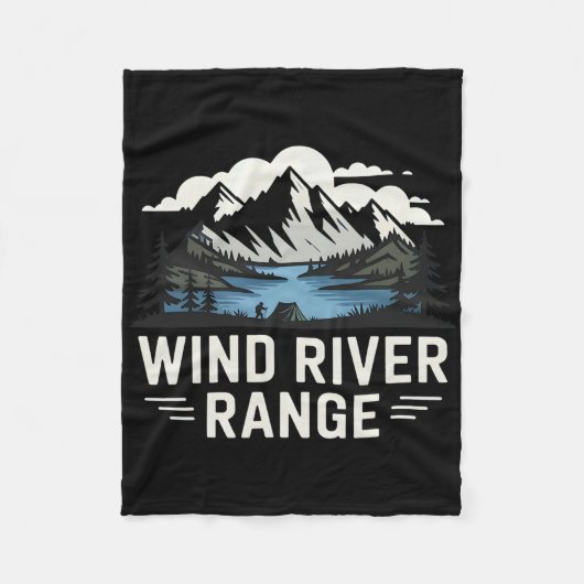 Wind Rivers Range Wandel Camping Klimmen Wildernis Fleece Deken (Voorkant)