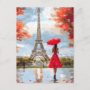 Wind Romance Paris Chic Walk Aankondigingskaart