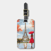 Wind Romance Paris Chic Walk Bagagelabel (Voorkant verticaal)