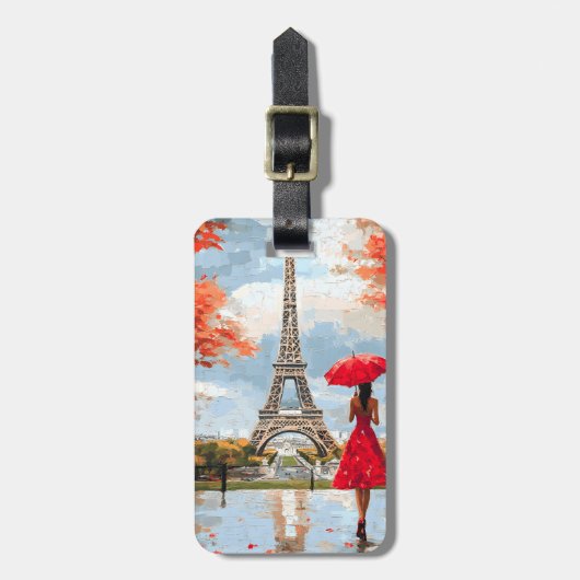 Wind Romance Paris Chic Walk Bagagelabel (Voorkant verticaal)