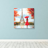 Wind Romance Paris Chic Walk Canvas Afdruk (Insitu (Houten vloer))