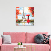 Wind Romance Paris Chic Walk Canvas Afdruk (Insitu (Woonkamer))