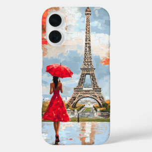 Wind Romance Paris Chic Walk iPhone 16 Hoesje