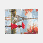 Wind Romance Paris Chic Walk Fleece Deken (Voorkant (Horizontaal))