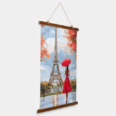 Wind Romance Paris Chic Walk Hangend Wandkleed (Gebogen)