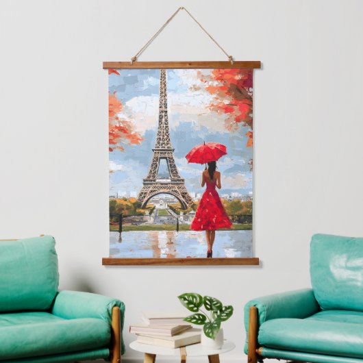 Wind Romance Paris Chic Walk Hangend Wandkleed (Woonkamer)