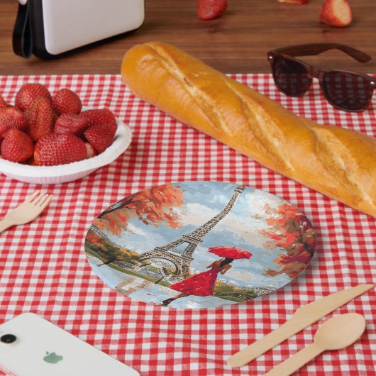 Wind Romance Paris Chic Walk Papieren Bordje (Picknick)
