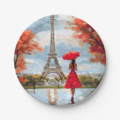 Wind Romance Paris Chic Walk Papieren Bordje (Voorkant)