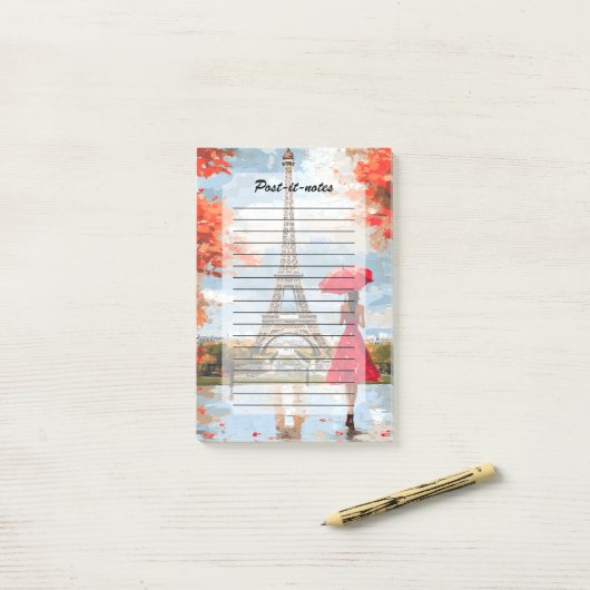Wind Romance Paris Chic Walk Post-it® Notes (Op bureau)