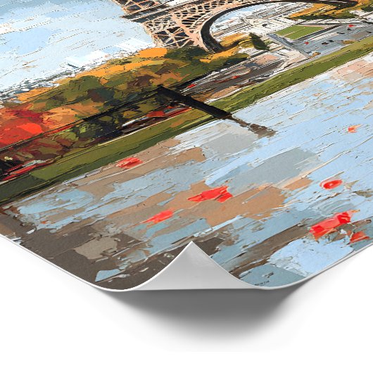 Wind Romance Paris Chic Walk Poster (Hoek)