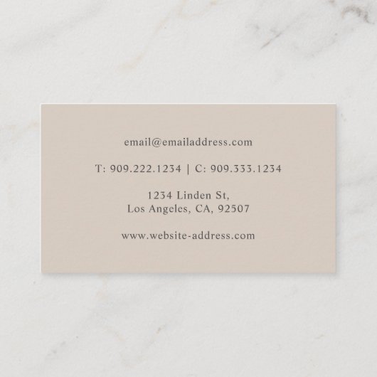 Wind Roos Compass - Nautisch Visitekaartje (Achterkant)