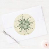  Wind Roos Sticker, glanzend Ronde Sticker (Envelop)