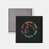 Wind Shadow River Star Thunder Sky Cat katachtige Magneet (Voorkant / Achterkant)
