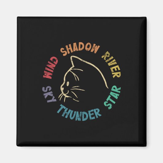 Wind Shadow River Star Thunder Sky Cat katachtige Magneet (Voorkant)