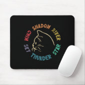 Wind Shadow River Star Thunder Sky Cat katachtige Muismat (Met muis)