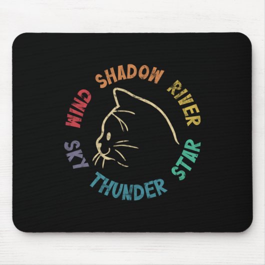 Wind Shadow River Star Thunder Sky Cat katachtige Muismat (Voorkant)