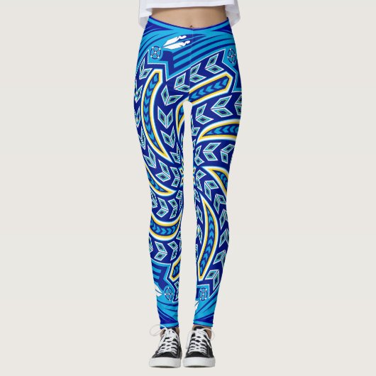 Wind Spirit Blue Leggings (Voorkant)