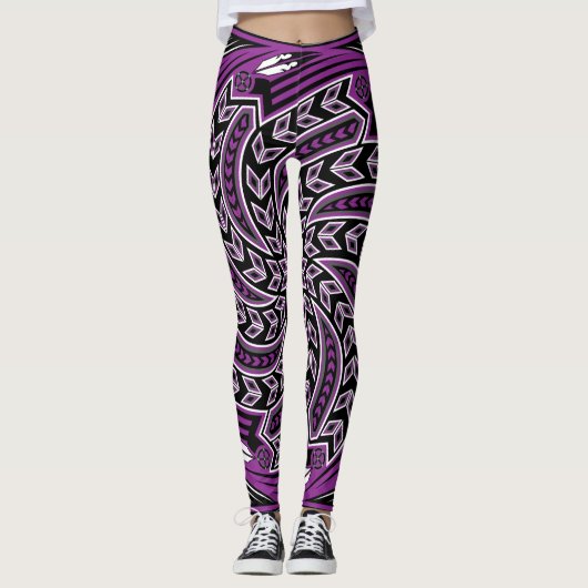 Wind Spirit Paars Leggings (Voorkant)