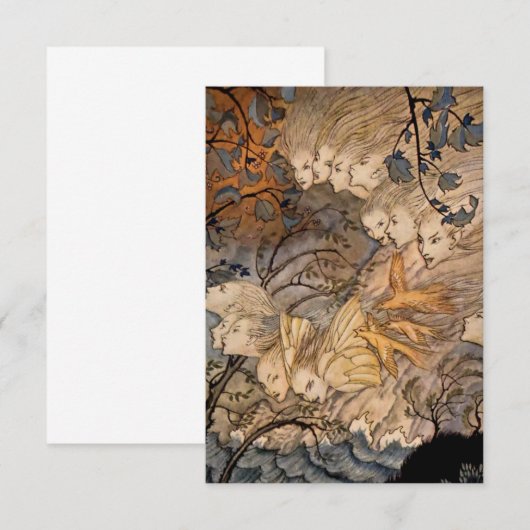 "Wind Sprites" door Arthur Rackham Bedankkaart (Voorkant / Achterkant)