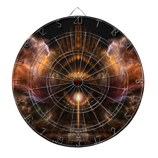 Wind Storm Fractal Art Dart Board Dartbord (Voorkant)