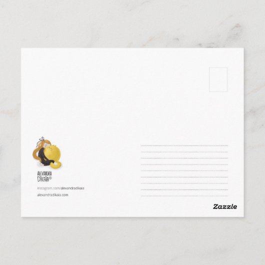 WIND STROMEN GIRAFFE door Alexandra Dikaia Briefkaart (Achterkant)