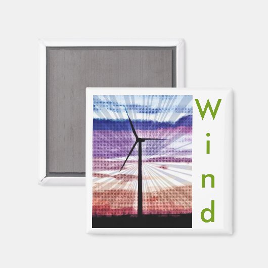 Wind Sunrise afbeelding Magneet (Voorkant / Achterkant)