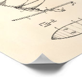 Wind Surfboard 1982 Patent Art Old Peper Poster (Hoek)