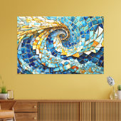 Wind swirl mosaic 002 canvas afdruk (Insitu (Woonkamer))