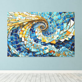 Wind swirl mosaic 002 canvas afdruk