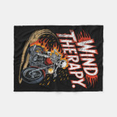 Wind Therapy Motorbike Motorcycle Men Women  Fleece Deken (Voorkant (Horizontaal))