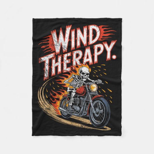 Wind Therapy Motorbike Motorcycle Men Women  Fleece Deken (Voorkant)