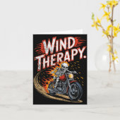 Wind Therapy Motorbike Motorcycle Men Women  Kaart (Gele Bloem)
