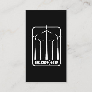 Wind Turbine Kit Shirt Blow me - Windmill Gift Visitekaartje