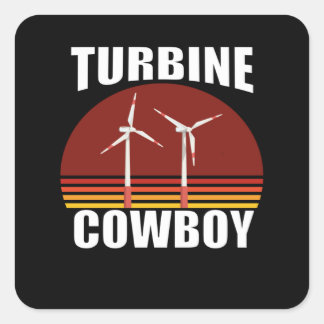 Wind Turbine Technician for Turbine Techn Vierkante Sticker