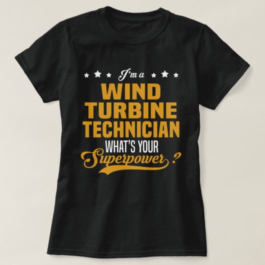 Wind Turbine-technicus T-shirt (Design voorkant)