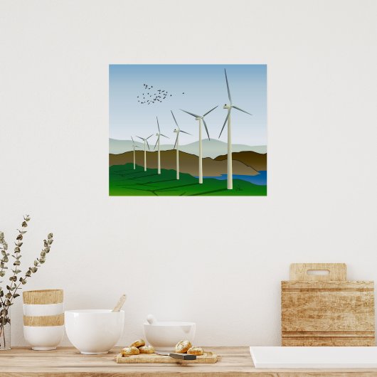 Wind Turbines Art Poster (Keuken)