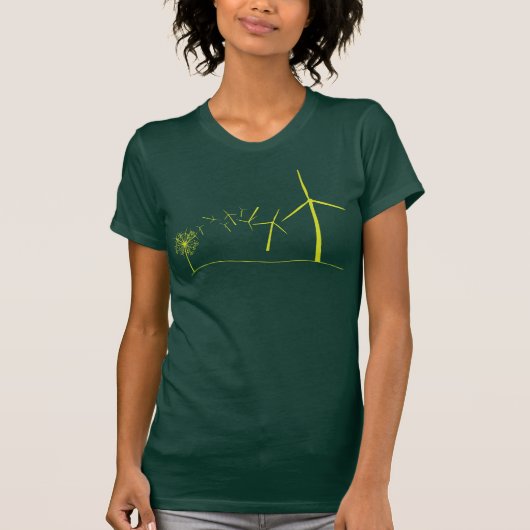 Wind Turbines Green T-shirt (Voorkant)