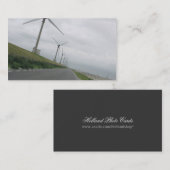 Wind Turbines Road Ahead Fotokaart Visitekaartje (Voorkant / Achterkant)