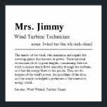 Wind Turbinetechnicus - Speciaal cadeau Poster<br><div class="desc">Elegant,  creatief,  Wind Turbine-technicus Gift in minimalistische stijl zwart-wit. Bekijk onze winkel - collectie voor anderen. Geef ons gratis een bericht als je hulp nodig hebt om dit aan te passen of om het even welke specifieke aanpassingsbehoeften aan te passen.</div>