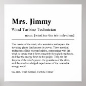 Wind Turbinetechnicus - Speciaal cadeau Poster (Voorkant)