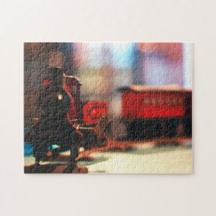 Wind-Up Train Set Old  Speelgoed Carriage Puzzle Legpuzzel